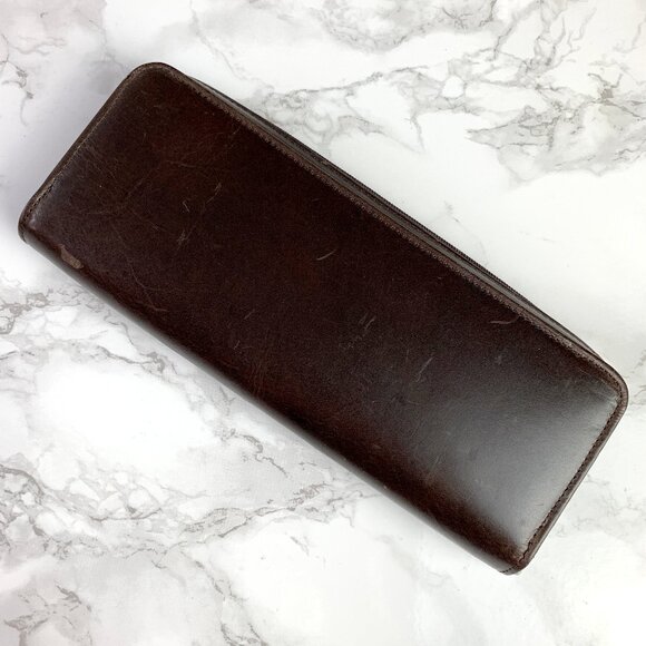 Schmincke Zipped Brown Leather Case - Picture 3 of 8